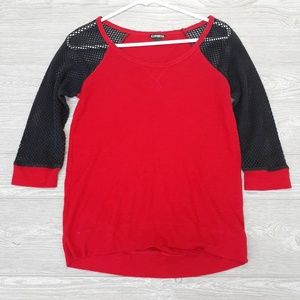 3/$20 Express womens net sleeve blouse size s